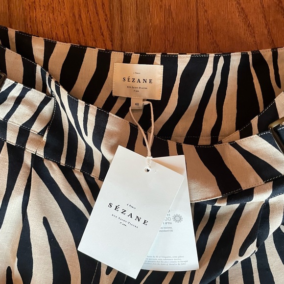 Sezane Pantalon Francky Zebre fr40 - Picture 4 of 11